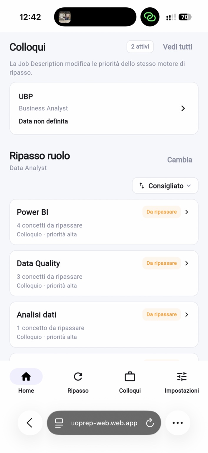 Schermata principale di Korelyq